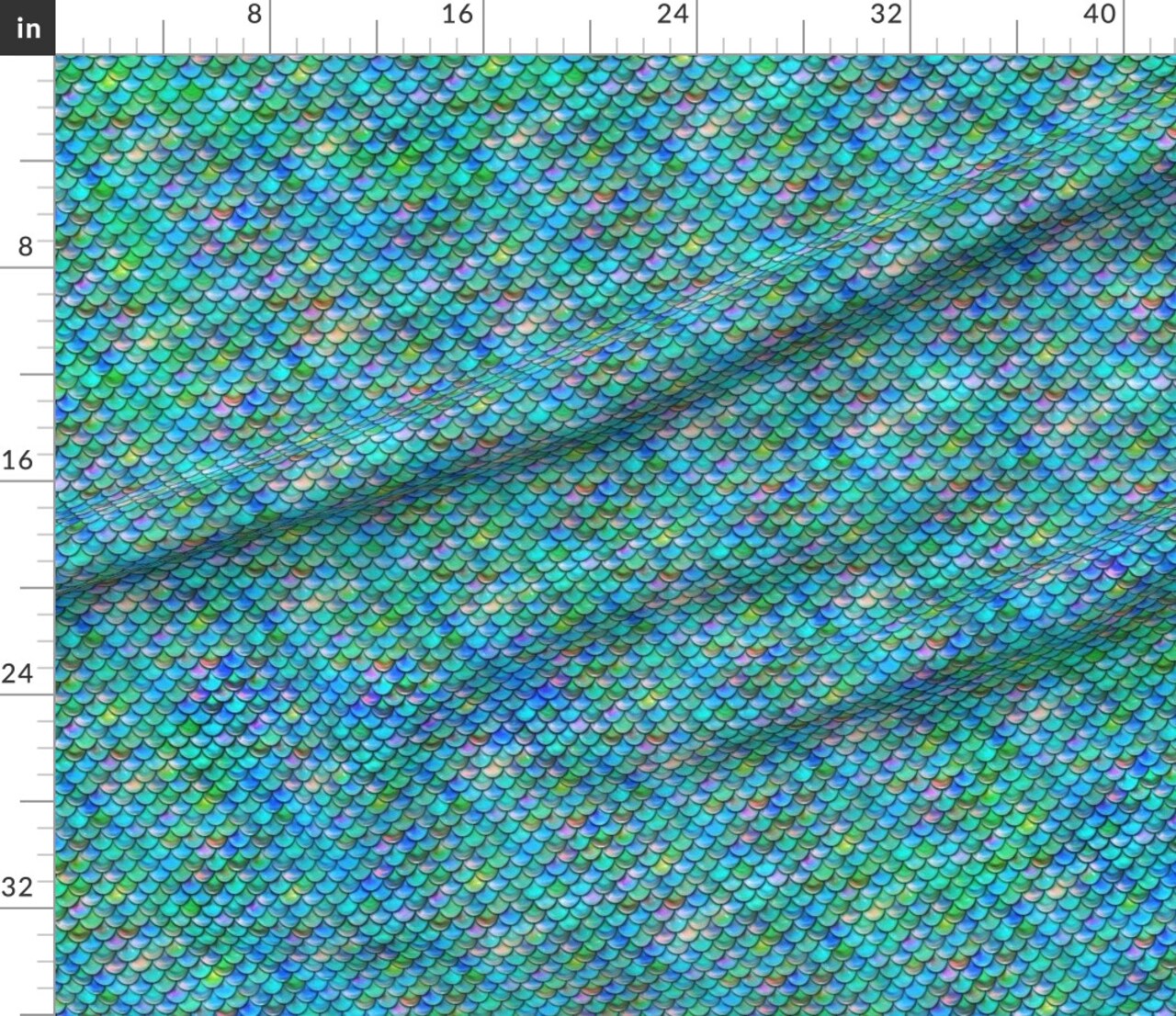 Various Fabrics by the Yard or Fat Quarter Mermaid Scales Fish Ocean Mermaids Aquatic Custom Printed Fabric by Spoonflower